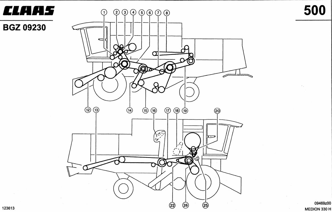 Schemat pasów Medion 330H
